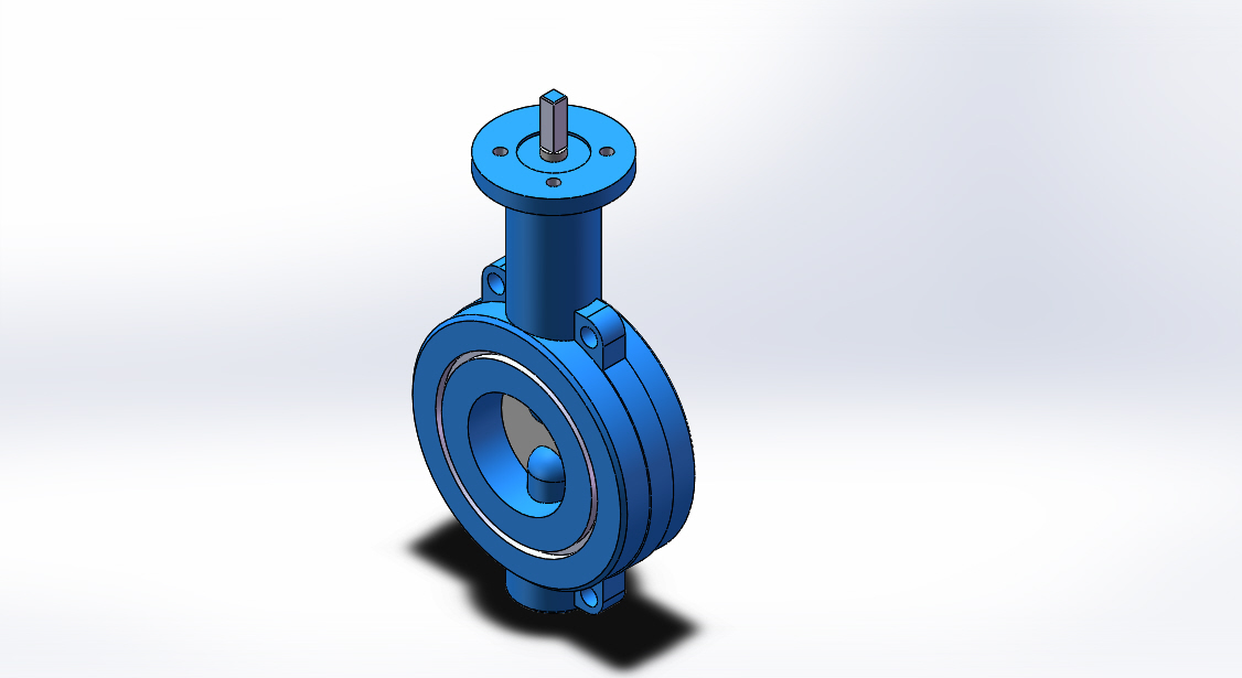蝶阀 机械设备 solidwrok 设计素材3D模型